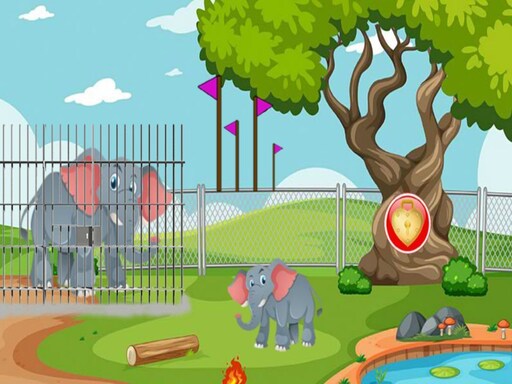 Rescue The Elephant Calf 2 - Point and Click Puzzle Game
