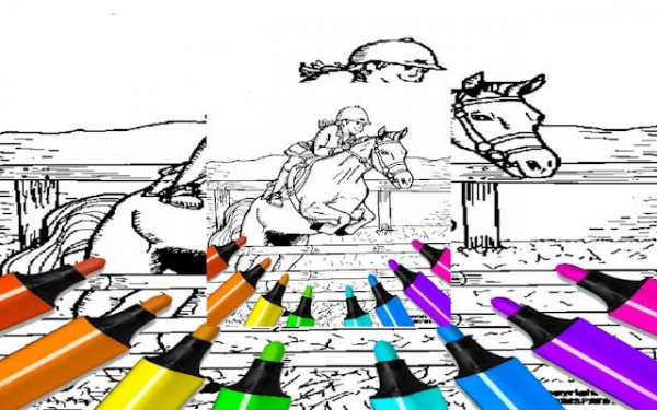 Trampoline Coloring Fun