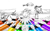 Kid Jumping On Trampoline Coloring Game Online