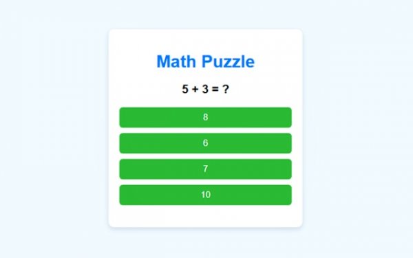 Math Puzzle Game for Kids Online