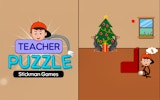Teacher Puzzle Stickman Games: Brain Teaser & Hand Stretching Adventure Online